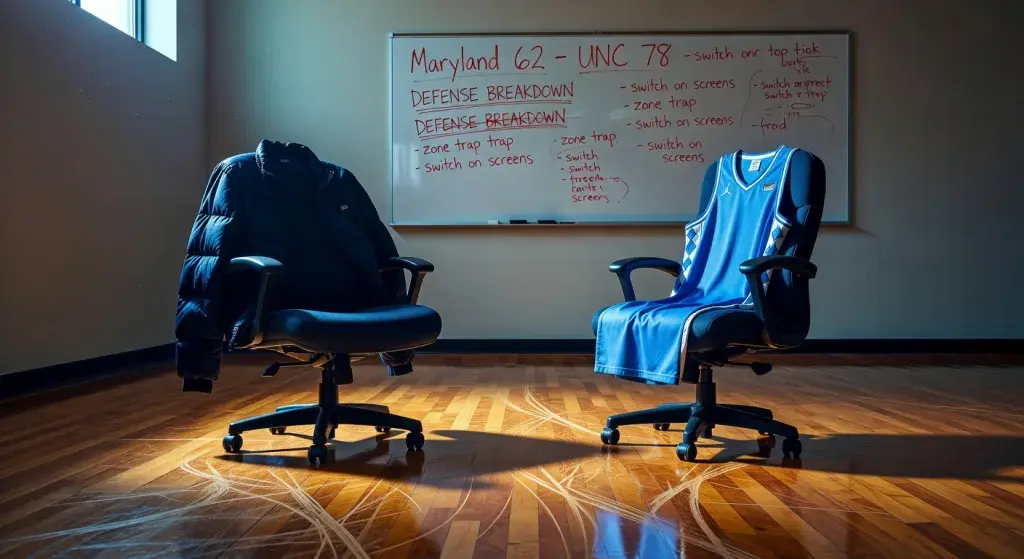 Maryland coach Brenda Frese confronts guard Oluchi Okananwa during NCAA tournament loss to North Carolina