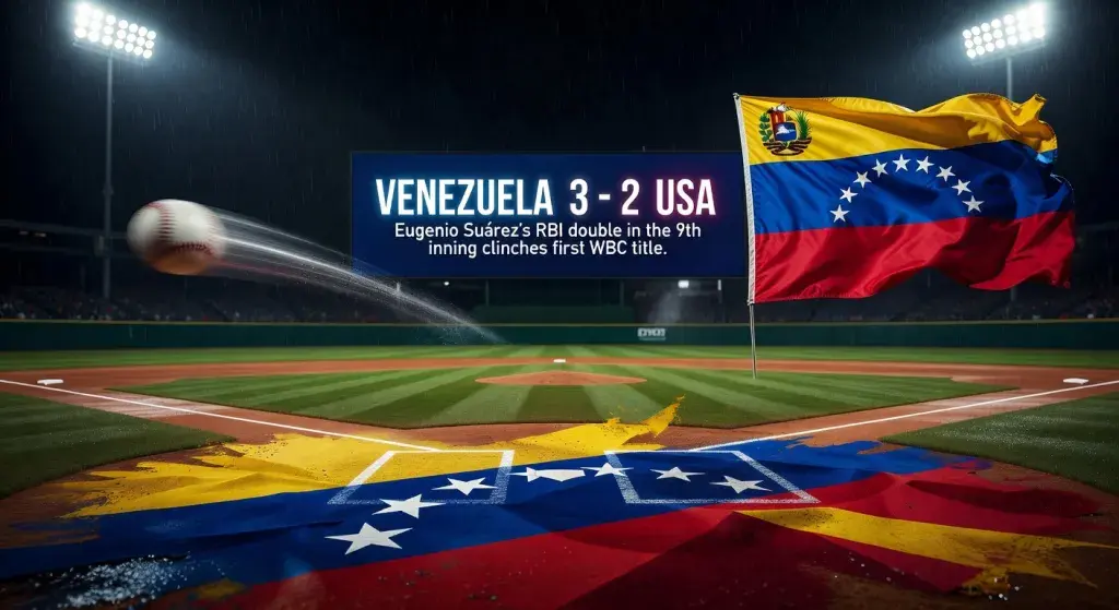Venezuela wins first World Baseball Classic title, defeating U.S. 3-2 on Eugenio Suárez's RBI double