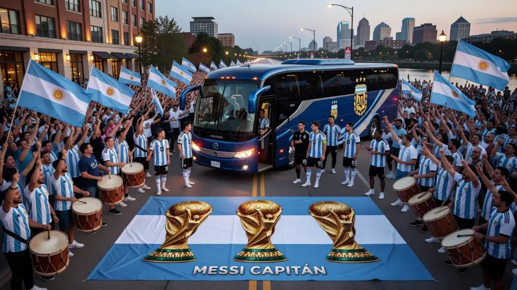 Argentina Depart for Arrowhead as World Cup Fever Grips Kansas City