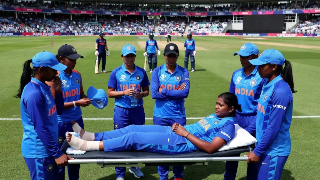 Shreyanka Patil Stretchered Off with Ankle Injury at Women's T20 World Cup