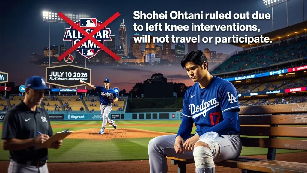Ohtani Ruled Out of All-Star Game as Dodgers Confirm Left Knee Interventions