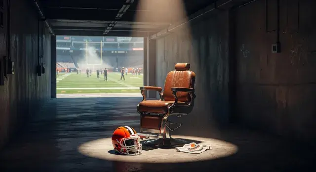 Cleveland Browns head coach Todd Monken misses NFL coaches group photo due to haircut